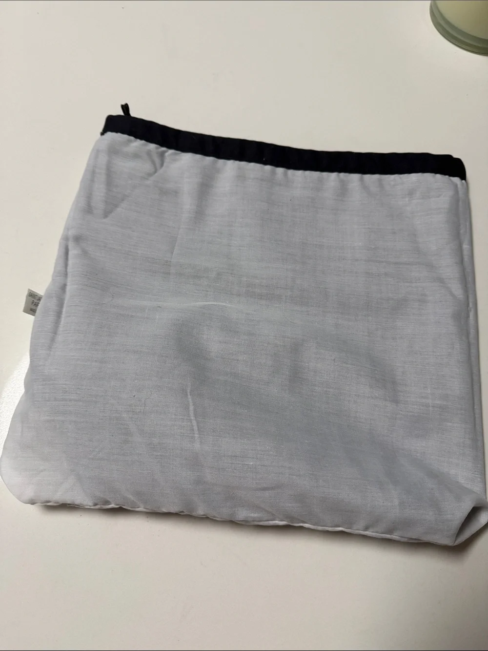 Saint Laurent Black Dust Pouch with White Logo